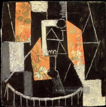 Verre sur un gueridon 1913 kubistisch Ölgemälde